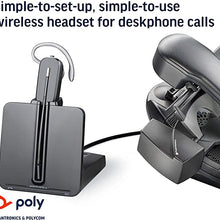 Load image into Gallery viewer, Plantronics - CS540 Wireless DECT Headset with Lifter (Poly) - Single Ear (Mono) Convertible (3 wearing styles) - Connects to Desk Phone - Noise Canceling Microphone

