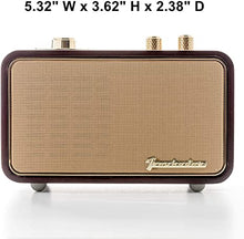 Load image into Gallery viewer, Retro Bluetooth Speaker with Radio, Trenbader.com Portable Speaker for iPhone Home Office. Small Vintage Radio for Father Elder Old People, Rechargeable 2500mAh, Wooden, Mic
