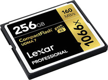 Load image into Gallery viewer, Lexar Professional 1066x 256GB CompactFlash Card, Up to 160MB/s Read, for Professional Photographer, Videographer, Enthusiast (LCF256CRBNA1066)

