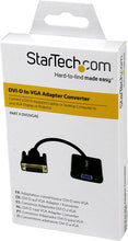 Load image into Gallery viewer, StarTech.com DVI-D to VGA Active Adapter Converter Cable - 1080p - DVI to VGA Converter Box (DVI2VGAE), Black
