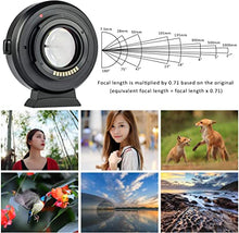 Load image into Gallery viewer, VILTROX EF-EOS M2 Speed Booster Canon 0.71x Autofocus Speedbooster Canon EF-M Lens Adapter Compatible with Canon EF to m50 m200 m6 m5 m50 ii m6 ii

