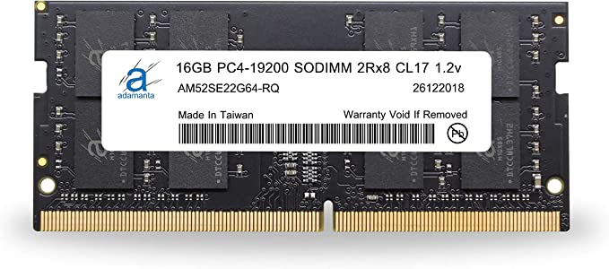 Adamanta 16GB (1x16GB) Laptop Memory Upgrade Compatible for Lenovo Flex, Legion, IdeaCentre, IdeaPad, ThinkCentre DDR4 2400Mhz PC4-19200 SODIMM 2Rx8 CL17 1.2v RAM DRAM P/N: 4X70N24889