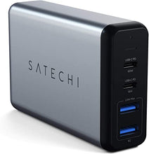 Load image into Gallery viewer, Satechi 75W Dual Type-C PD Travel Charger Adapter with 2 USB-C PD &amp; 2 USB 3.0 - Compatible with 2020/2019 MacBook Pro, 2020/2019 iPad Pro
