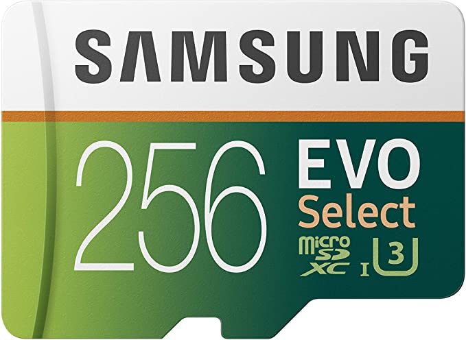 SAMSUNG (MB-ME256GA/AM) 256GB 100MB/s (U3) MicroSDXC EVO Select Memory Card with Full-Size Adapter