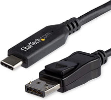 Load image into Gallery viewer, StarTech.com 3.3ft/1m USB C to DisplayPort 1.4 Cable - 8K/5K/4K USB Type-C to DP 1.4 Alt Mode Video Adapter Converter - HBR3/HDR/DSC - 8K 60Hz DP Monitor Cable - USB-C/Thunderbolt 3 (CDP2DP141MB)
