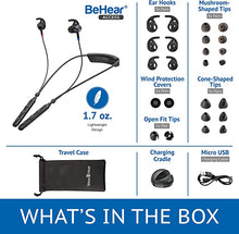 Load image into Gallery viewer, BeHear Access by Wear &amp; Hear – Advanced Personal Hearing Amplifier, Bluetooth Headset, with Smartphone Control App – Includes Telecoil Receivers, for mild to Moderate Hearing Loss
