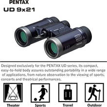 Load image into Gallery viewer, PENTAX Binoculars UD 9x21 - Navy. A bright and clear field of view, lightweight body with roof prism, Fully Multi-Coated optics, 9x magnification, ideal for concerts, sports, traveling.
