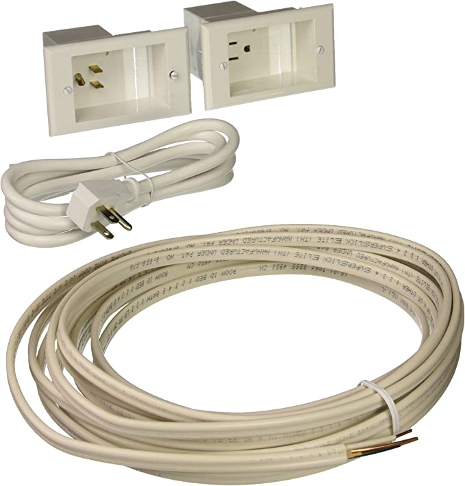 PowerBridge Solutions ONE-PRO-24 Single in-Wall Cable Management for Wall-Mounted TVs, 24' Romex Cable