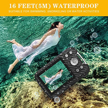 Load image into Gallery viewer, Waterproof Digital Camera Full HD 1080P Underwater Camera 16 MP Underwater Camcorder with 1050MAH Rechargeable Battery Point and Shoot Camera DV Recording Waterproof Camera for Snorkeling (Blue-2)
