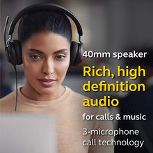 Load image into Gallery viewer, Jabra Evolve2 40 UC Wired Headphones, USB-A, Stereo, Black Telework Headset for Calls and Music, Enhanced All-Day Comfort, Passive Noise Cancelling Headphones, UC-Optimized with USB-A Connection

