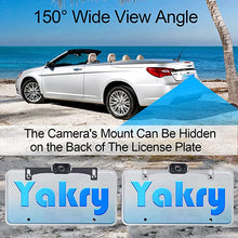 Load image into Gallery viewer, Backup Camera for Car HD 1080P with Monitor One Wire DIY Kit 6 LED Night Vision Rear View Camera for Cars Trucks SUVs Campers IP69 Waterproof 12V-24V Long Term Performance Yakry Y11
