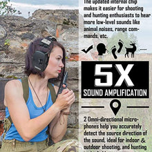 Load image into Gallery viewer, PROHEAR 036 Digital Electronic Shooting Ear Protection Patriot Sound Amplification Earmuffs, 23dB NRR Low Profile Noise Reduction Hearing Protection for Gun Range and Hunting, Black
