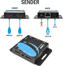 Load image into Gallery viewer, HDMI Extender Over CAT5/CAT6 by OREI with IR Upto 164 Feet - Loop Out - 1080P Full HD Signal Distribution (EX-165C+)
