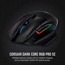 Load image into Gallery viewer, Corsair Dark Core RGB Pro SE, Wireless FPS/MOBA Gaming Mouse with Slipstream Technology, Black, Backlit RGB LED, 18000 DPI, Optical, Qi Wireless Charging Certified
