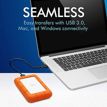 Load image into Gallery viewer, LaCie Rugged Mini 1TB External Hard Drive Portable HDD û USB 3.0 USB 2.0 compatible, Drop Shock Dust Rain Resistant Shuttle Drive, For Mac And PC Computer Desktop Workstation PC Laptop (LAC301558)
