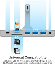 Load image into Gallery viewer, SABRENT Multi-Port iMac Hub with Front Access USB Ports, SD/Micro SD Card Reader, 3.5mm Headphone Jack and Rear HDMI 2.0 Output (iMac 2017 to 2020) (HB-SIMC)
