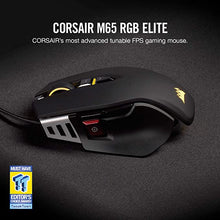 Load image into Gallery viewer, Corsair M65 RGB Elite – Wired FPS and MOBA Gaming Mouse – Adjustable Weight and Balance – Durable Aluminum Frame – 18,000 DPI Optical Sensor , Black
