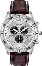 Load image into Gallery viewer, Citizen Eco-Drive Brycen Chronograph Mens Watch, Stainless Steel with Leather strap, Weekender, Brown (Model: BL5470-06A)
