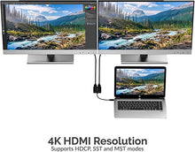 Load image into Gallery viewer, Sabrent USB Type-C Dual HDMI Adapter [Supports Up to Two 4K 30Hz Monitors, Compatible with Windows Systems Only] (DA-UCDH)
