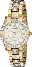 Load image into Gallery viewer, Armitron Women&#39;s 75/3996MPGP Genuine Crystal Accented Gold-Tone Bracelet Watch
