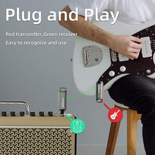 Load image into Gallery viewer, Westshell 1 Key to Switch Wireless Guitar System Wireless Guitar Transmitter Receiver for Electronic Instrument Guitar Amp Digital Electric Acoustic Bass Guitar Accessories
