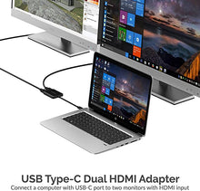 Load image into Gallery viewer, Sabrent USB Type-C Dual HDMI Adapter [Supports Up to Two 4K 30Hz Monitors, Compatible with Windows Systems Only] (DA-UCDH)
