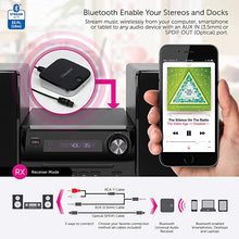 Load image into Gallery viewer, Aluratek ABC02F Bluetooth Audio Receiver and Transmitter, 2-in-1 Wireless 3.5mm, AUX, Optical Audio Adapter, Pairing with 2 Bluetooth Headphones Simultaneously in Transmitter Mode
