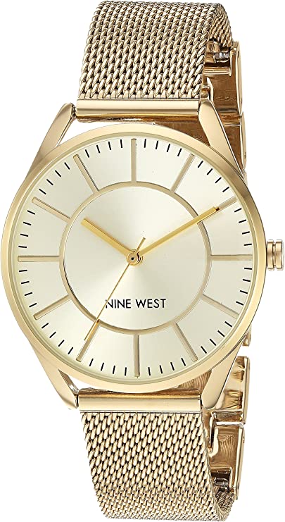 Nine West Women's NW/1922 Mesh Bracelet Watch