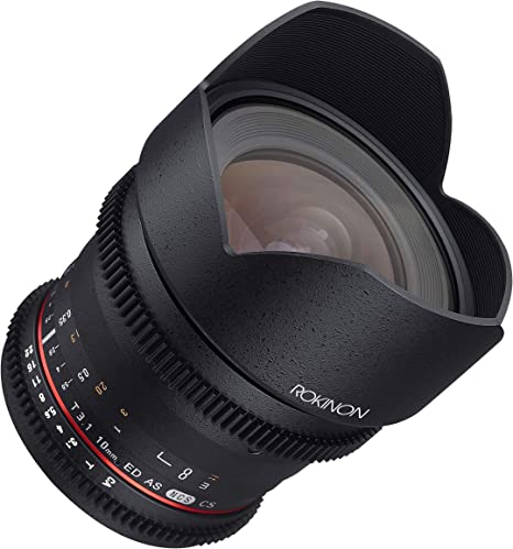 Rokinon DS10M-MFT 10mm T3.1 Cine Wide Angle Lens for Olympus and Panasonic Micro Four Thirds , Black