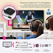 Load image into Gallery viewer, Aluratek ABC02F Bluetooth Audio Receiver and Transmitter, 2-in-1 Wireless 3.5mm, AUX, Optical Audio Adapter, Pairing with 2 Bluetooth Headphones Simultaneously in Transmitter Mode
