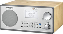 Load image into Gallery viewer, Sangean HDR-18 HD Radio/FM-Stereo/AM Wooden Cabinet Table Top Radio silver
