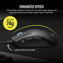 Load image into Gallery viewer, CORSAIR Sabre RGB PRO Champion Series FPS/MOBA Gaming Mouse - Ergonomic Shape for Esports and Competitive Play - Ultra-Lightweight 74g - Flexible Paracord Cable
