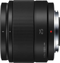 Load image into Gallery viewer, Panasonic LUMIX G Lens, 25mm, F1.7 ASPH, Mirrorless Micro Four Thirds, H-H025K (USA Black)
