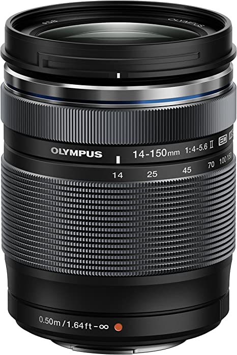 Olympus M.Zuiko Digital ED 14-150mm F4.0-5.6 II Lens, for Micro Four Thirds Cameras (Black)