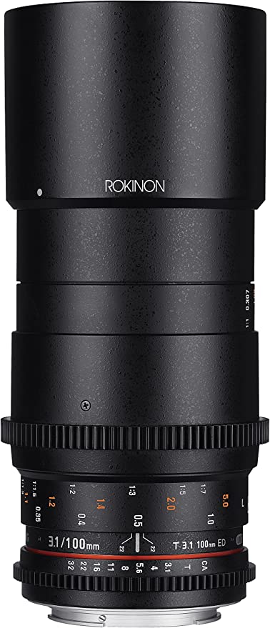 Rokinon Cine DS 100mm T3.1 ED UMC Full Frame Telephoto Macro Cine Lens for Nikon Digital SLR Cameras