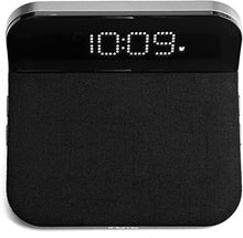 Load image into Gallery viewer, iHome iW18 Compact Digital Alarm Clock with USB and Qi Wireless Charging for iPhone 13, 13 Pro ,13 Mini 12,11, XR, XS, X, 8, Galaxy S20, Z Flip, Fold, S10, S9, S8, Note 10, 9 and More (Black)
