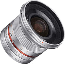 Load image into Gallery viewer, Samyang SY12M-FX-SIL 12mm F2.0 Ultra Wide Angle Lens for Fujifilm X-Mount Cameras, Silver
