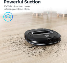 Load image into Gallery viewer, eureka Groove Robot Vacuum Cleaner, Wi-Fi Connected, App, Alexa &amp; Remote Controls, Self-Charging, NER300 , Black
