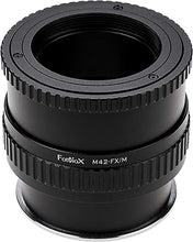 Load image into Gallery viewer, Fotodiox Lens Mount Macro Adapter Compatible with M42 Screw Mount SLR Lens on Fuji X-Mount Cameras
