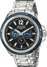 Load image into Gallery viewer, Armitron Men&#39;s 20/5095BKBL Multi-Function Dial Silver-Tone Bracelet Watch
