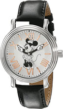 Load image into Gallery viewer, Disney Women&#39;s W001858 Minnie Mouse Analog Display Analog Quartz Black Watch
