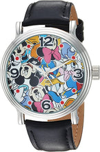 Load image into Gallery viewer, DISNEY Men&#39;s Mickey Mouse Analog-Quartz Watch with Leather-Synthetic Strap, Black, 20 (Model: WDS000343)
