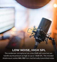 Load image into Gallery viewer, MXL 990 Blackout, Condenser Microphone, Limited Edition
