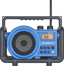 Load image into Gallery viewer, Sangean BB-100 BlueBox AM/FM Ultra-Rugged Digital Receiver with Bluetooth, Blue, 12.4&quot;
